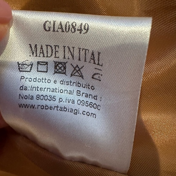 Roberta Biagi Double Layer Leather Denim  Jacket Size 40/XS - Picture 9 of 10